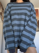 Vintage gestreiftes Pullover-Sweatshirt